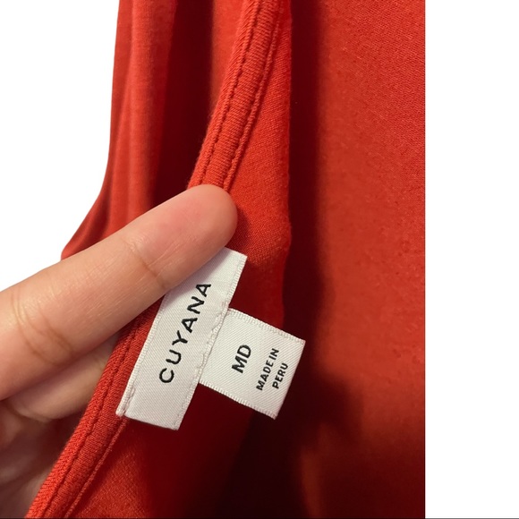 Cuyana Wrap Maxi Dress in Blood Orange Size M - Picture 8 of 10